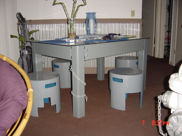 Steel Table & Chairs