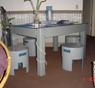 Steel Table and Chairs